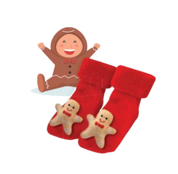 Babyoops Chaussette bébé Noël pain d'épices