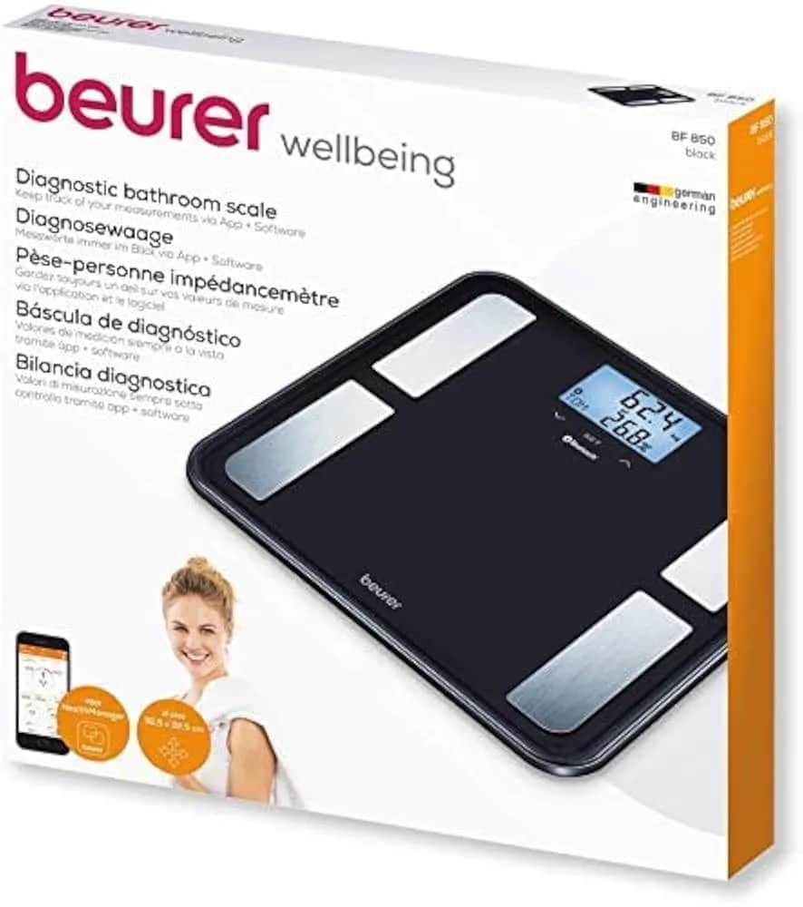 BF850 Pèse personne impédancemètre bluetooth BLACK 180kgs