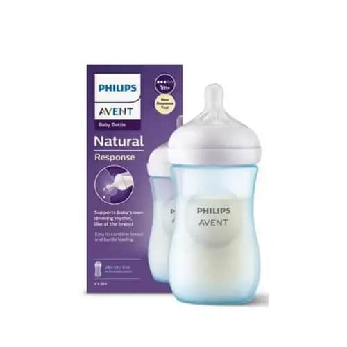 Biberon Nat Response 260ml Bleu
