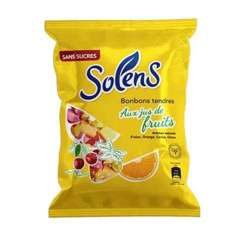 Bonbons tendres aux jus de fruits Sans Sucre 100g