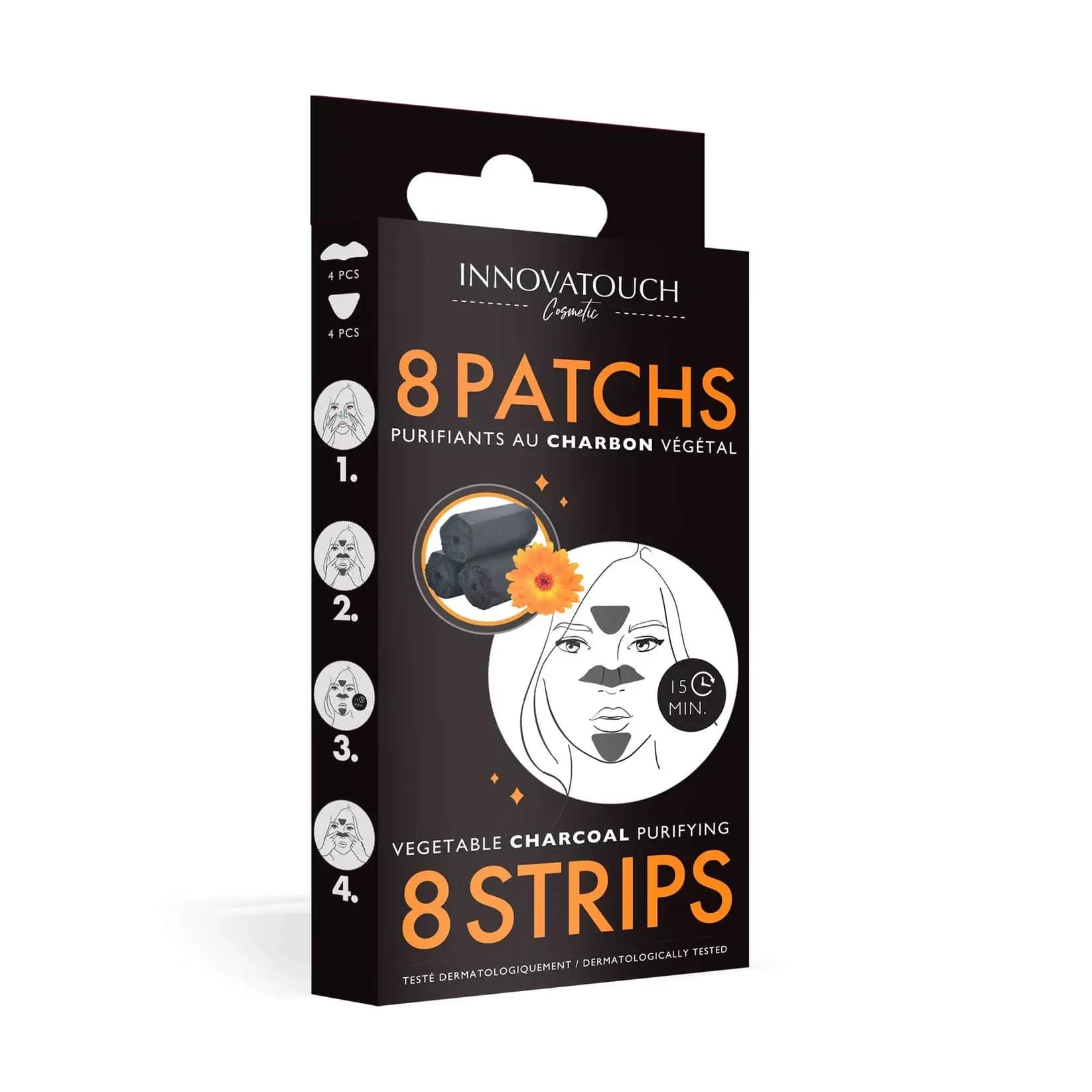 Charbon patch points noirs (boîte 8u) présentoir 12u