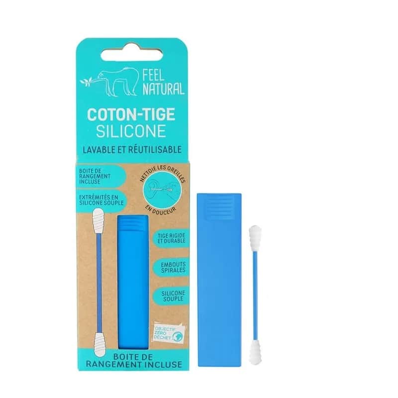 Cotons-tiges silicone BLEU