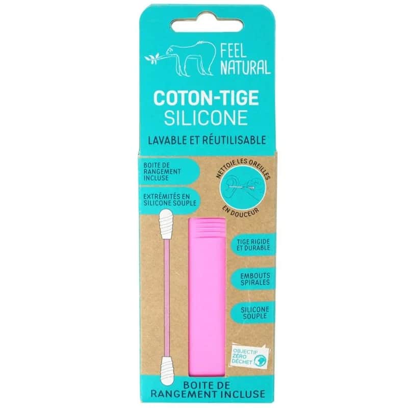 Cotons-tiges silicone ROSE boîte 6u