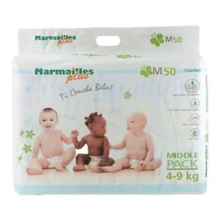 Couches + 4/9kg (médium) sachet de 50