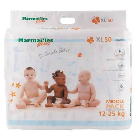 Couches + 12/25kg (x-large) sachet de 50